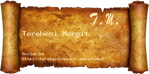 Terebesi Margit névjegykártya